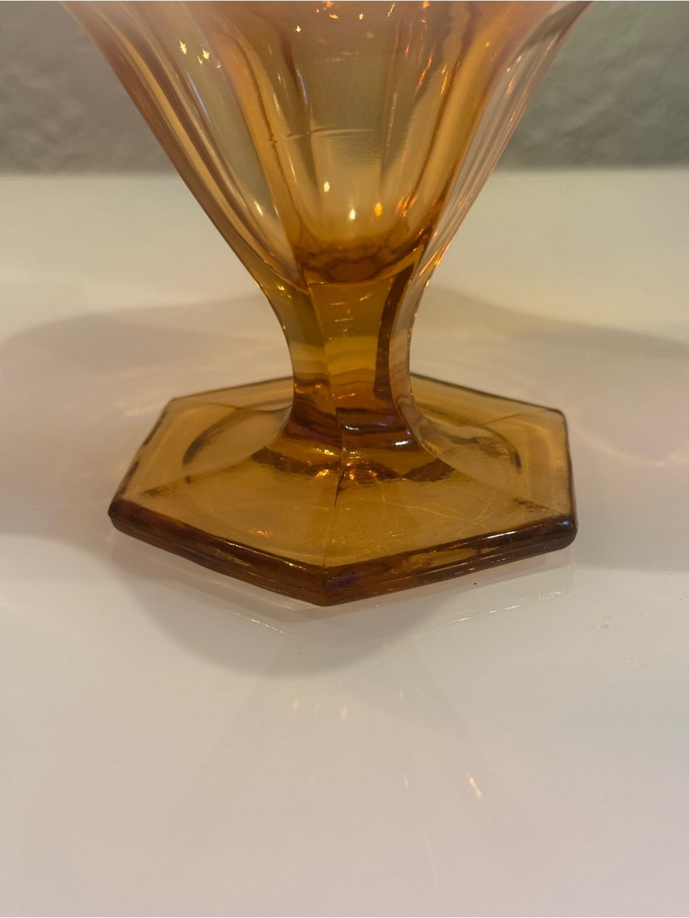 Vintage Fenton Cameo Amber
Opalescent flared ruffled footed Vase - Picture 5 of 10